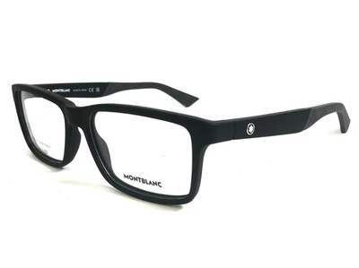Monturas para gafas Montblanc MB0402O 002 negro mate rectangular borde completo 57-16-145 Foto 1 de 4