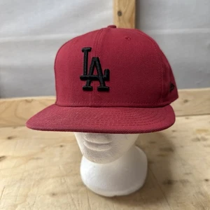Gorra de béisbol New Era La 59FIFTY ROJA talla 7 1/2 o 59,6 cm rara negra LA - Imagen 1 de 11