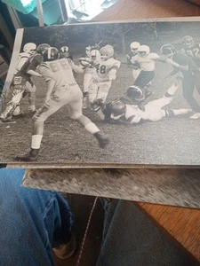 Fotos fotográficas vintage de fútbol en blanco y negro 9 1/2" X 7 1/2". - Imagen 1 de 5