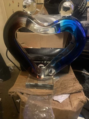 Amore Glass Heart Sculpture Figure - Image 1 of 3