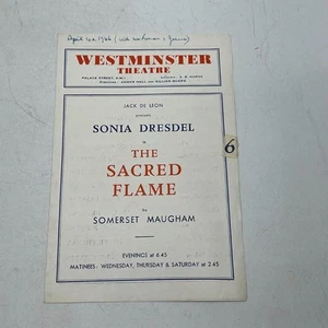 Playbill Theater Program Westminster Theatre The Sacred Flame - Picture 1 of 2