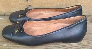 Zapatos informales planos de ballet para mujer 7,5/7 1/2 VIONIC KLEARA CUERO NEGRO - Imagen 1 de 9
