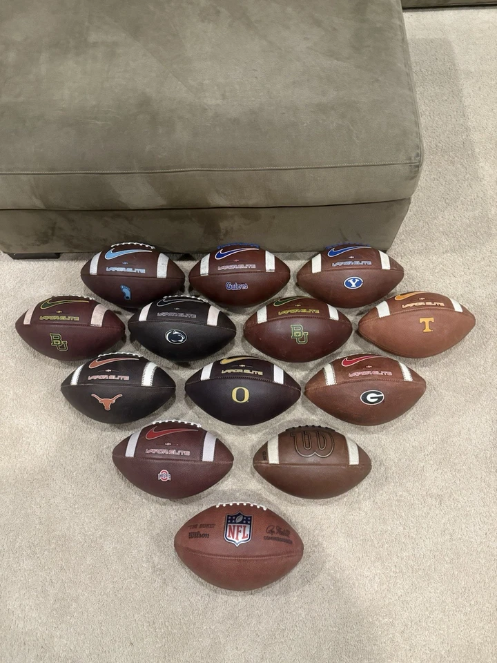 Bolas de futebol universitárias Nike Vapor Elite couro (mensagem para faculdades disponíveis!) - Imagem 1 de 1