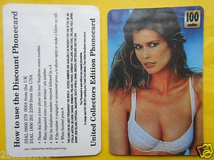 1998 phone cards 100 units cindy crawford schede telefoniche 1998 telefonkarten - Picture 1 of 1