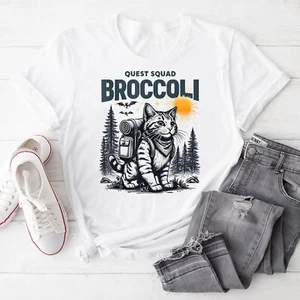 Quest Fantasy Squad Broccoli Funny Cat Lover For Men Women T-Shirt - Picture 1 of 23