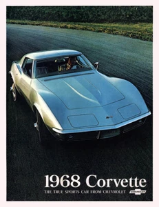 Chevrolet Corvette 1968 póster publicitario vintage auto deportivo - Imagen 1 de 1