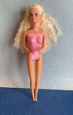 Vintage Barbie Doll  Platinum Blonde Blue Eyes Locket Surprise Pink Heart B25