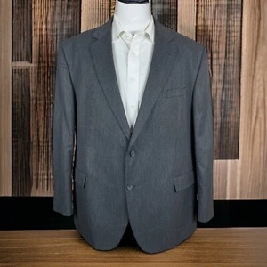 Stafford Sport Coat Blazer Mens 50R Gray Micro Check - Picture 1 of 10
