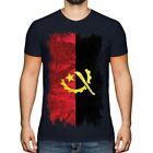Angola Grunge Drapeau Hommes T-Shirt Angolais Maillot de Football Cadeau