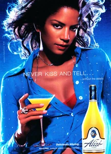 ALIZE ALCOHOL BEVERAGE AD #11 RARE 2001 OUT OF PRINT THE BEAUTYFUL VERONICA WEBB - Picture 1 of 2