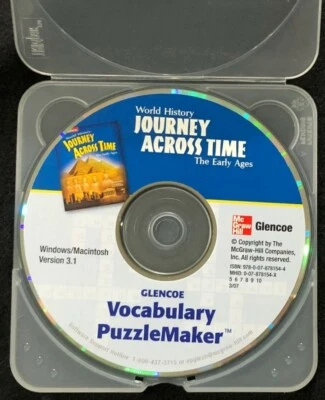 World History  JOURNEY ACROSS TIME: The Early Ages - VOCAB. PUZZLEMAKER  CD-ROM - Image 1 of 4