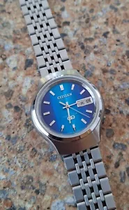 Vintage Citizen Electronic Cosmotron Kanji June 1973 Blue Dial - Picture 1 of 11