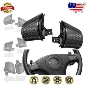 Durable Carbon Fiber Steering Wheel Trim Cover for Chevy Corvette C6 (2006-2011) - Picture 1 of 8