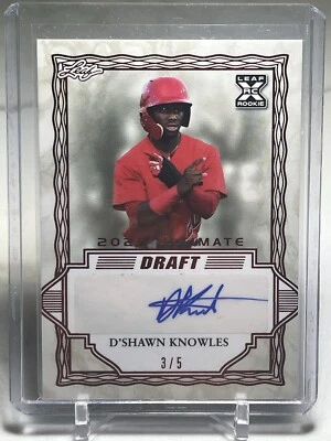 2020 Leaf Ultimate Draft Red /5 D'Shawn Knowles #BA-DSK Auto - Image 1 of 2