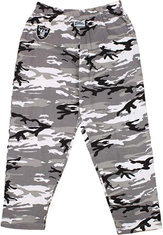 Zubaz NFL Football Men's Oakland Raiders Camo Pants Cover