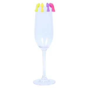 6pcs Silicone bird wine glass recognizer party wine glass marker HF PX - Imagen 1 de 12