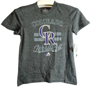 Majestic Athletic Youth Colorado Rockies Crushing It T-Shirt BLACK - SMALL 7/8 - Picture 1 of 4