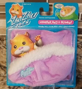 Zhu Zhu Pets Hamster Purple Bed & Blanket 2008 Edition- NEW in Box - Picture 1 of 3