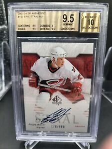 Eric Staal Future Watch Auto /999 BGS 9.5 2003-04 SP Authentic Hurricanes 