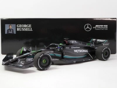 Minichamps Mercedes AMG W14 #63 George Russell Bahrain GP 2023 1/18 110230163 - Immagine 1 di 4