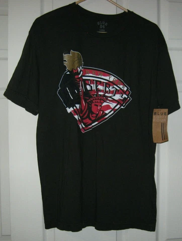WNBA-WOMEN'S BASKETBALL-NEW YORK LIBERTY-T SHIRT-TEE SHIRT-BLACK WITH RED-LARGE Cover