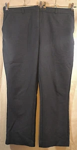 Women Navy Slim Fit Trousers Regular Fit Ladies Ankle Grazer Pants UK16S-USED - Picture 1 of 7
