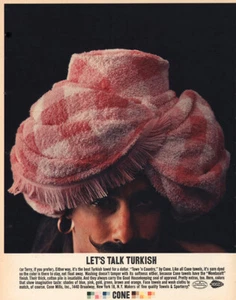 1963 Cone Mills: Lets Talk anuncio impreso turco vintage - Imagen 1 de 1