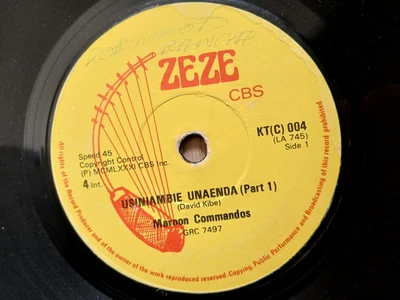 MAROON COMMANDOS AFRO RHYTHMS FROM KENYA 1981 SWAHILI Afro Pop Afro Beat - Image 1 of 2