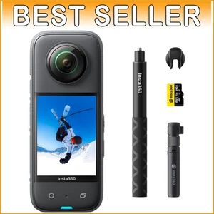 5.7K 360 Waterproof Action Camera - X3 with Touchscreen & Real-Time AI Editing - Picture 1 of 11