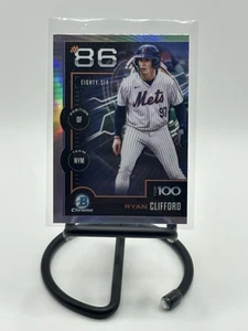 2025 Bowman Chrome BTP-86 RYAN CLIFFORD New York Mets Bowman Scouts Top 100 - Picture 1 of 2