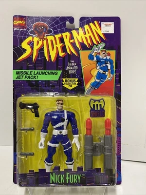 Nick Fury Spider-Man Animated Series Action Figure Toy Biz 1995 - Image 1 of 4