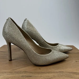 Sam Edelman Damen-Pumps haselnussbraun goldfarben schimmernd spitz zulaufend formell Größe 7,5 M - Bild 1 von 8