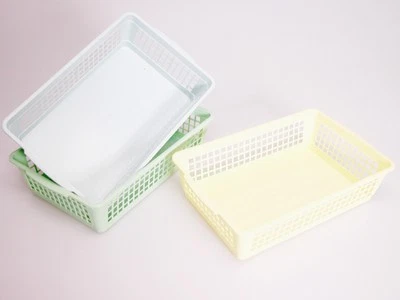 Cestino Rettangolare Forato 25X16Cm  COLORI Assortiti, Polipropilene - Immagine 1 di 3