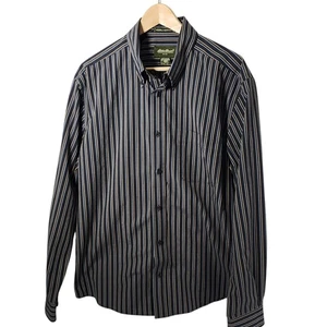 Eddie Bauer Mens Wrinkle Resistant Striped Button Down Long Sleeve Shirt Size L - Picture 1 of 7