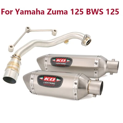 Tubo de enlace medio silenciador escape motor Yamaha Zuma 125 BWS 125 2002-2021 deslizamiento Foto 1 de 4
