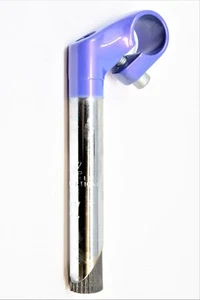 22.2mm SHORT 40mm REACH HANDLEBAR STEM ADULT or CHILDS BIKE CHROME AND PURPLE - Picture 1 of 2