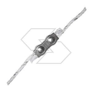 10 X CONNETTORI ZINCATI PER CORDA Ø 8 mm PER RECINTO ELETTRICO - Picture 1 of 3