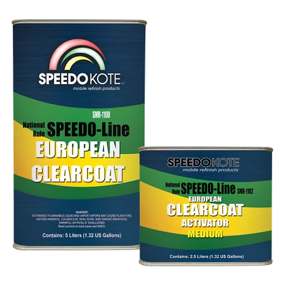European Clear Coat 2K Urethane, SMR-1100 7.5 Liter Euro Clearcoat w/Medium Act. - Image 1 of 3