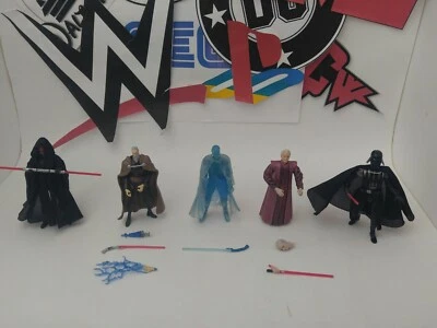 HASBRO STAR WARS Villian 3.75" FIGURES LOT all with accessories Count Dooku - Image 1 of 4