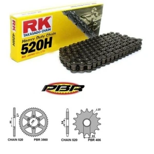 Set Transmisión Cadena RK 520 Piñon 48 Piñón 14 Dientes Aprilia 125 Rx Sixday - Imagen 1 de 4
