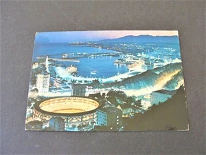 Partial View by Night, Malaga, Spain - 1970 Postmarked Postcard. - Picture 1 of 2