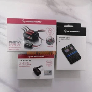 Hobbywing QuicRun-WP-16BL30 30A ESC & Motor 2435 SL G3 4500KV & LED program Box - Picture 1 of 15