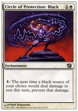 1x Circle of Protection: Black MTG 8th Edition NM Magic Regular