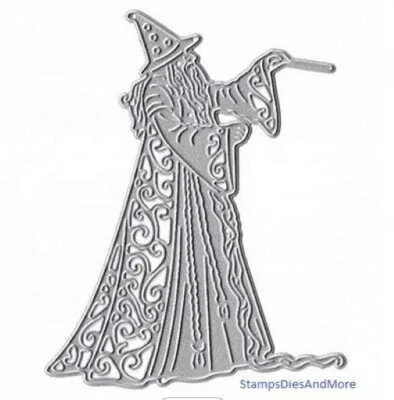 Halloween WIZARD Metal Cutting Dies Card Making Scrapbooking Pages - Image 1 of 3