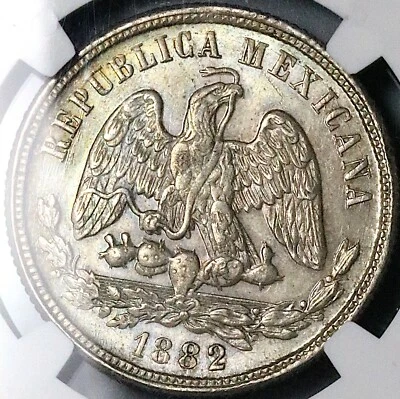 1882/1-Mo NGC MS 61 Mexico 50 Centavos Silver 2k Silver Coin POP 1/1 (24092403C) - Image 1 of 4