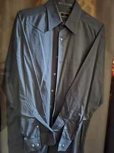 Joseph Abboud Button Up Shirt Mens 16 1/2 Gray Long Sleeve 100% Egyptian Cotton - Picture 1 of 3