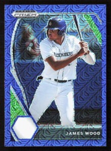 2021 Panini Prizm Draft Picks James Wood Blue Mojo   #PDP62