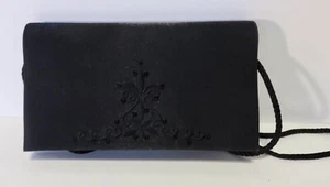 Bolso sin asas negro de lentejuelas bordado pequeño negro de noche - Imagen 1 de 7