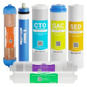 11 Stage RO System replacement Filter Set 5 in1 Alkaline DI + 50GPD Membran - Picture 1 of 6