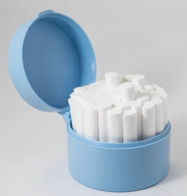 Dental Round Cotton Roll Holder Organizer W/ Embedded Placement Pins - Blue - Image 1 of 3